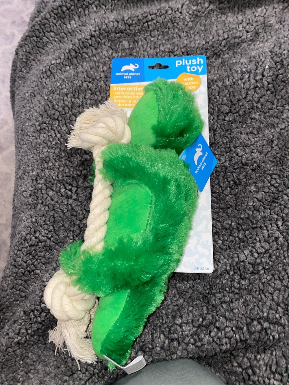 Plush Rope Dog Toy - Green